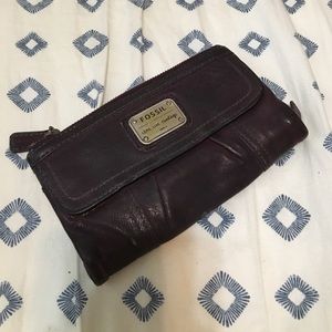 Purple fossil wallet